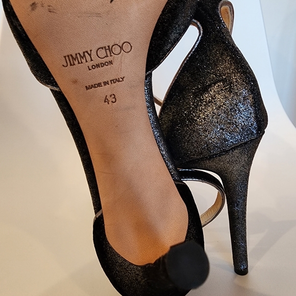 Jimmy Choo Annie Metallic Fabric Heels - Picture 7 of 10